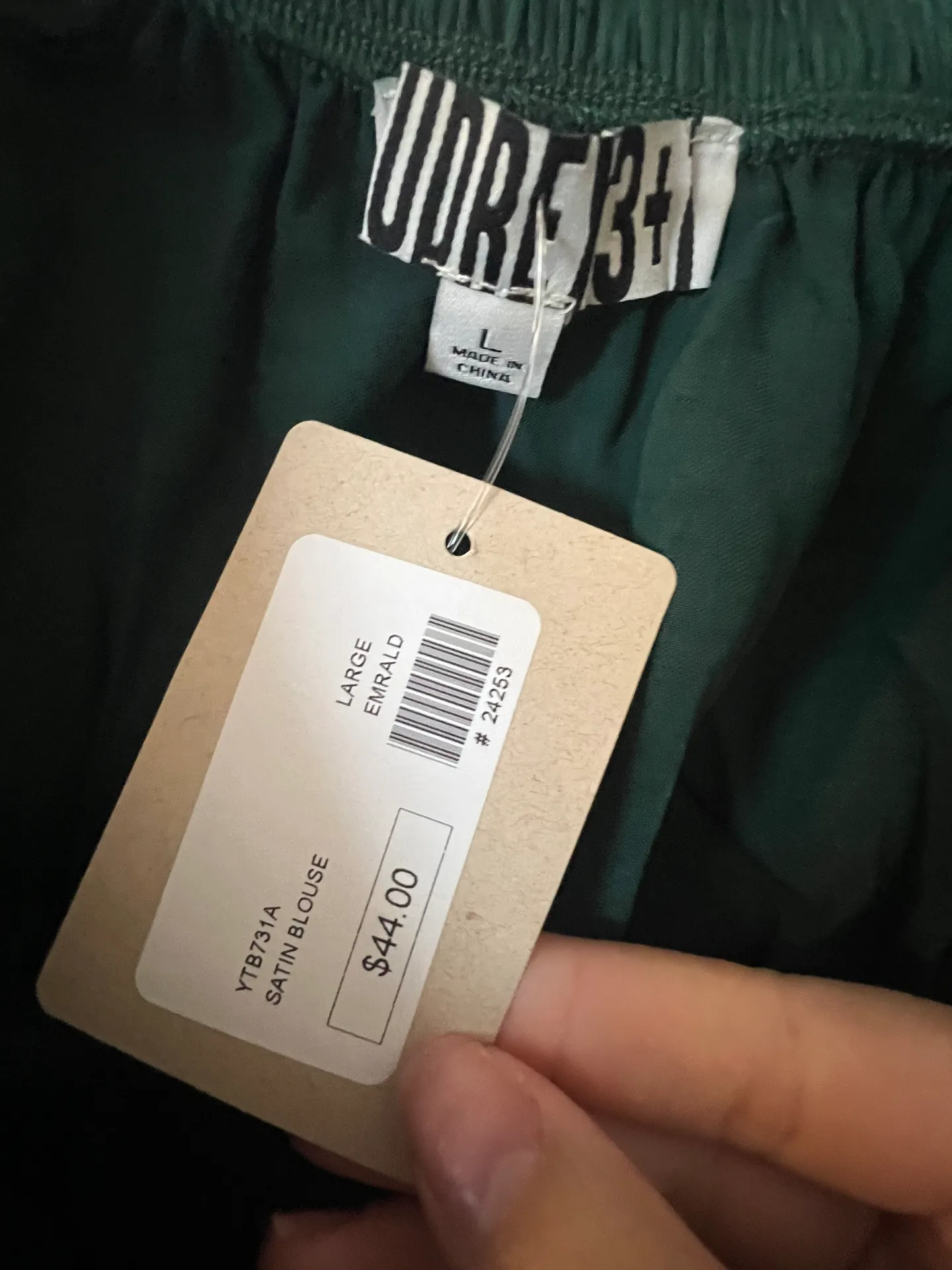 emerald green top Size L - Image 3