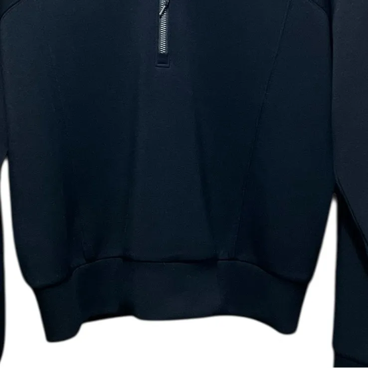 Spanx Black AirEssentials 1/2 Zip Pullover Sweatshirt Size XS - Image 4