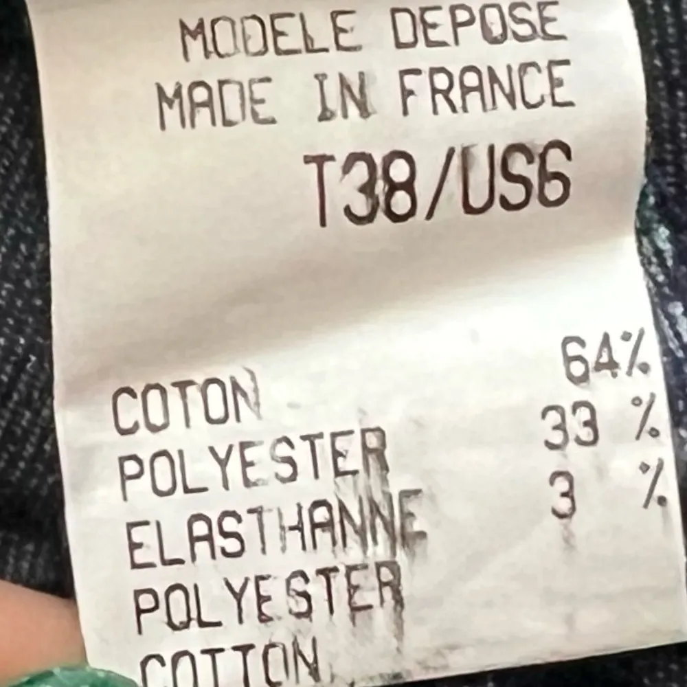 Signé Paris Vintage High Rise Boot Cut Horse Trousers Dress Pants Blue Gray 6 - Image 8