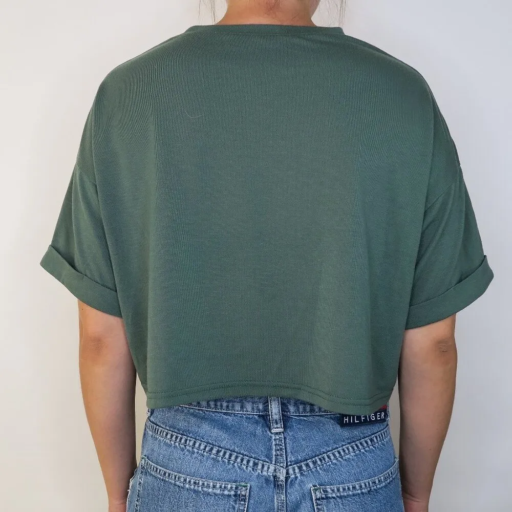 Harley Davidson  Green Crop Top - Image 2