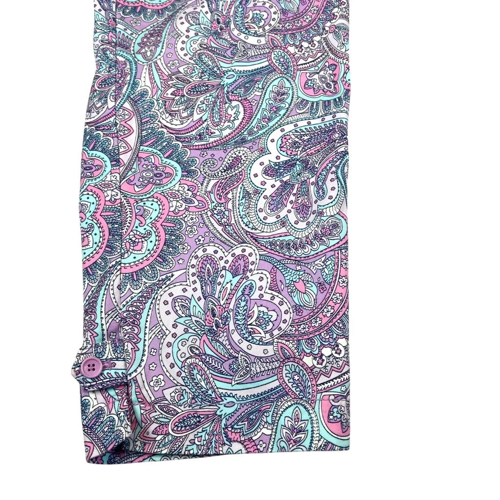 Talbots Paisley Print Perfect Crop Pants Plus Size 18W - Image 7