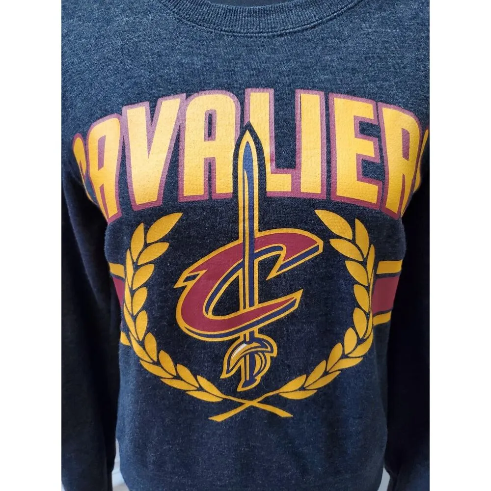 Women's Solid Gray Cotton Crew Neck Long Sleeve Casual Sweat Shirt Size Medium - Image 5