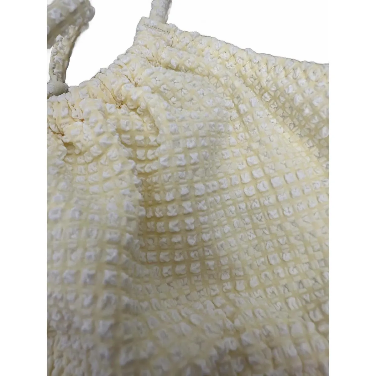 Pacsun Yellow Textured Rebecca Halter Bikini Top NWT Medium - Image 4