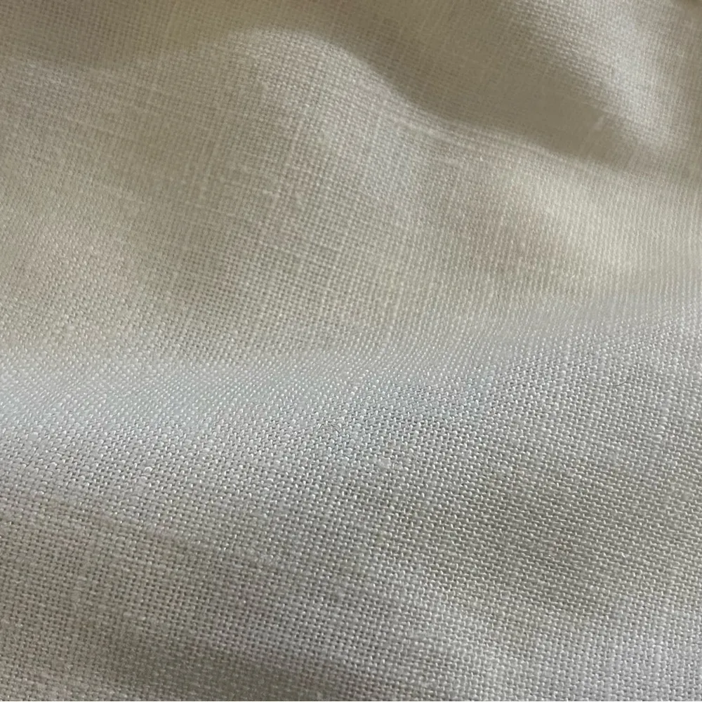 Vintage 70s Rrrrruss Russ Togs Midi Pencil Skirt Linen Off White 16 - Image 7