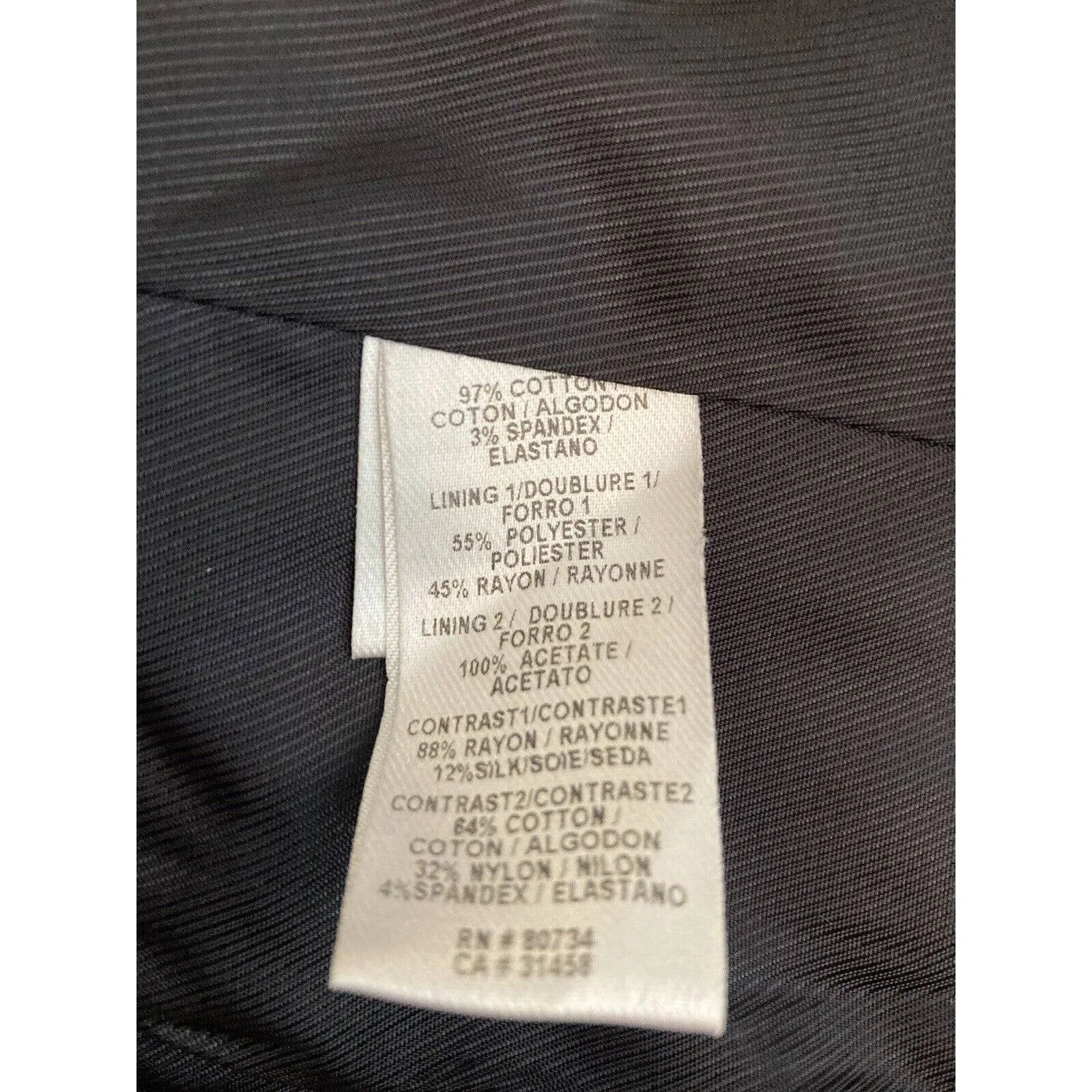 BCBG Maxazria Military Officer Blazer Coat Button Zip Velvet‎ Trim Navy Blue XS - Image 4