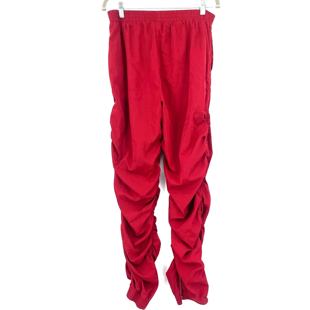 Y2K K TOO Ruched Zip Ankle Track Pants Womens L Red Athleisure Streetwear Sporty Size L - Image 5