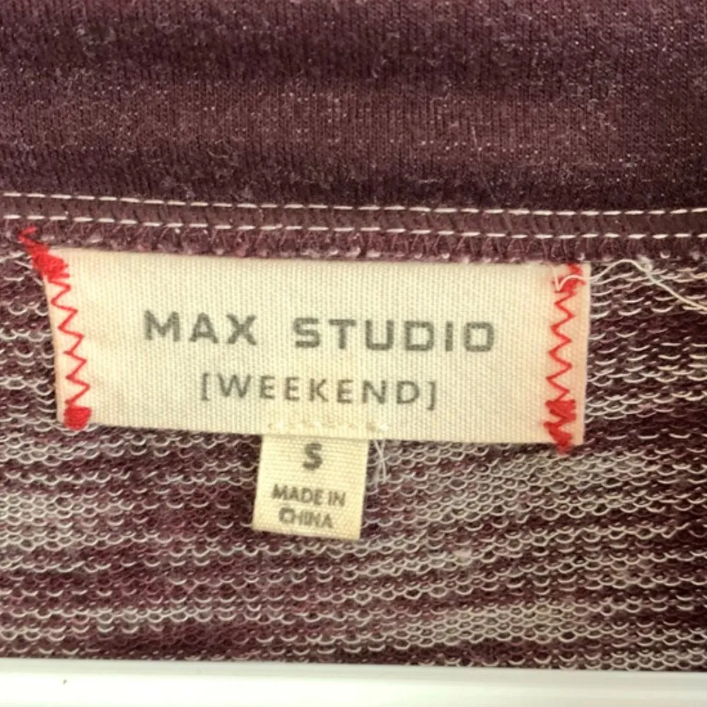 Max Studio Maroon Weekend Cowl Neck Long Sleeve Dress - Image 3