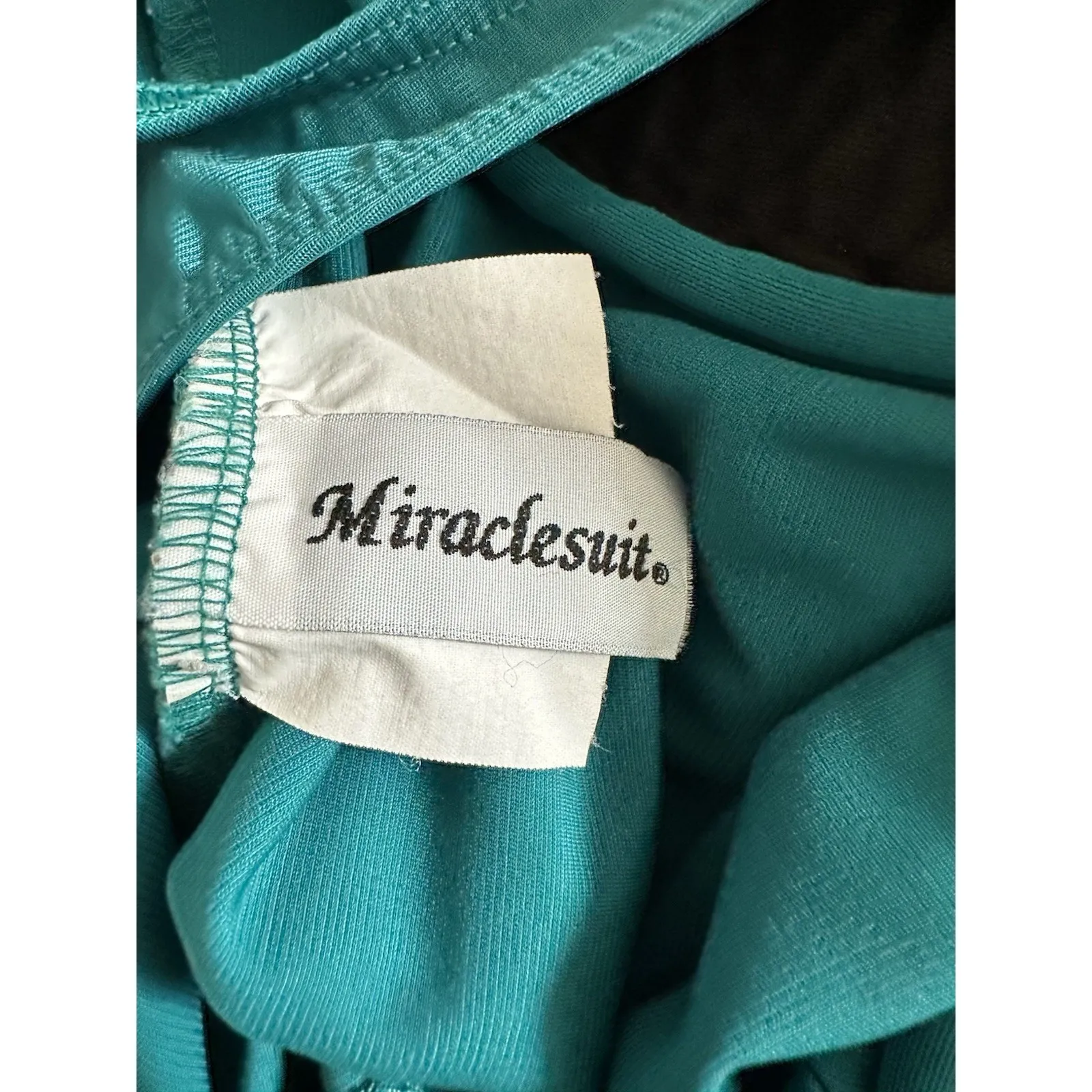 Miraclesuit Swimsuit Womens Teal Captivate One Piece Ruched Tummy Control - Image 4