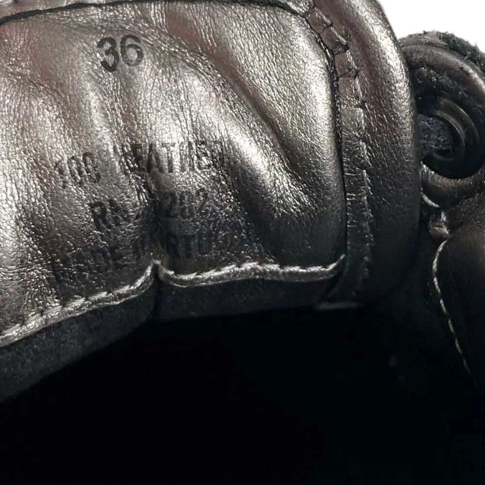 Zadig & Voltaire Zv1747 Skull Black Leather Sneakers Shoes Women’s Size 36 US 6 - Image 12