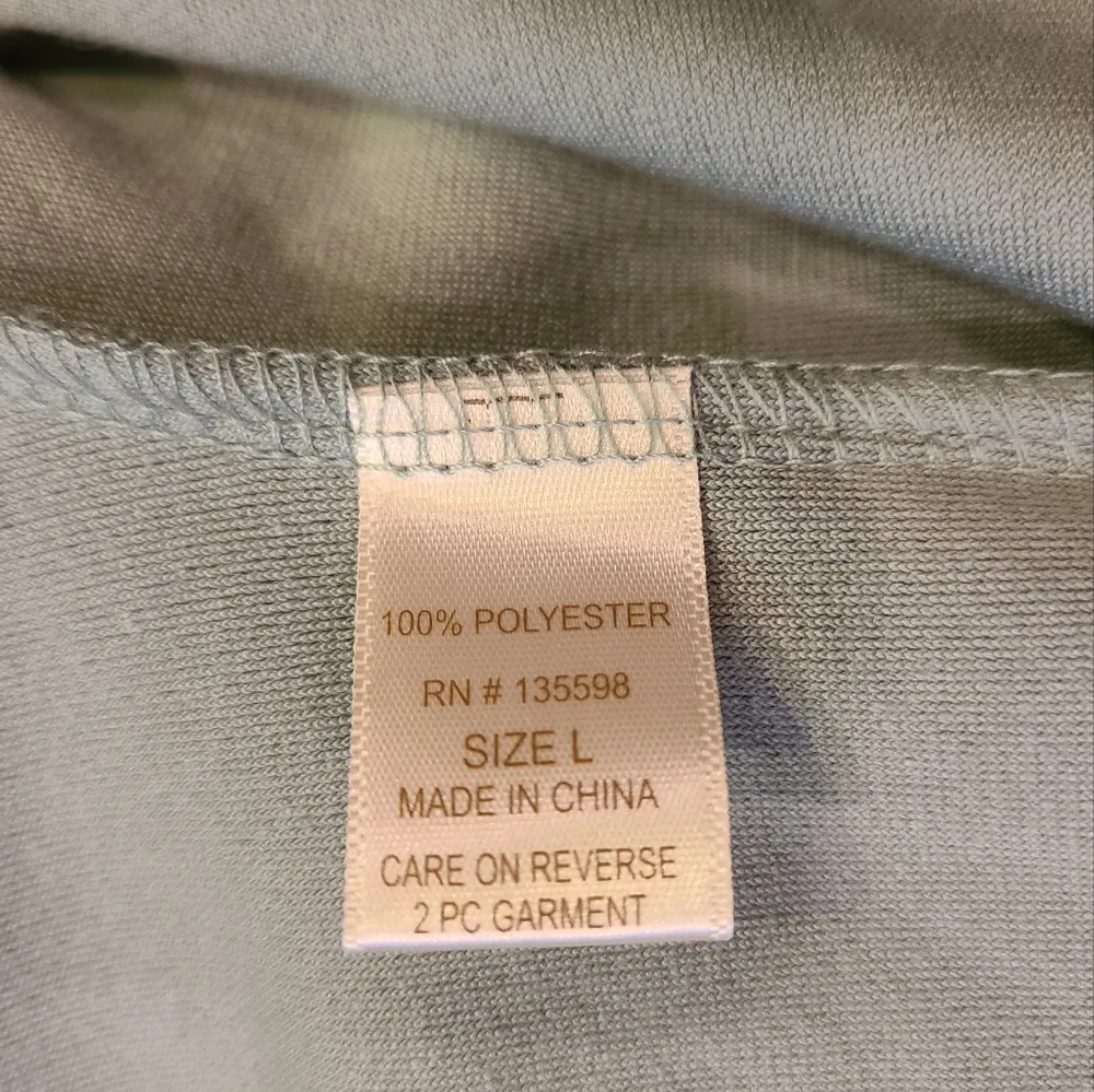 Liberty Live 2pc Light Green Velour Set Size Large - Image 5