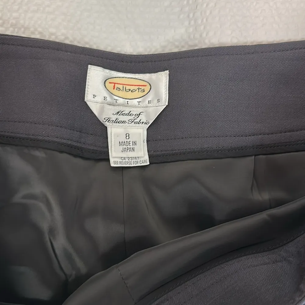 Talbots Classic Women's Gray pant suit Sz 8 P Italian wool blend fully lined - Image 10