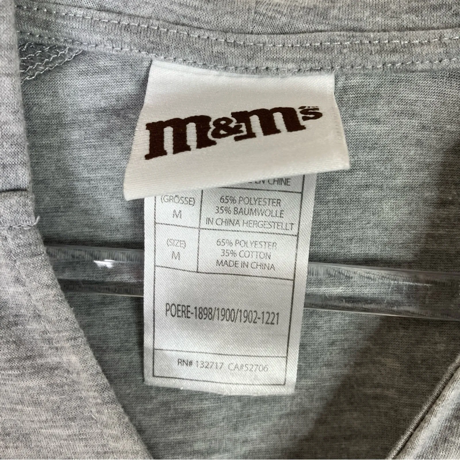 M&M's | Gray Candy Logo Graphic Sweatshirt Hoodie Lightweight Junior's M Size M - Image 3