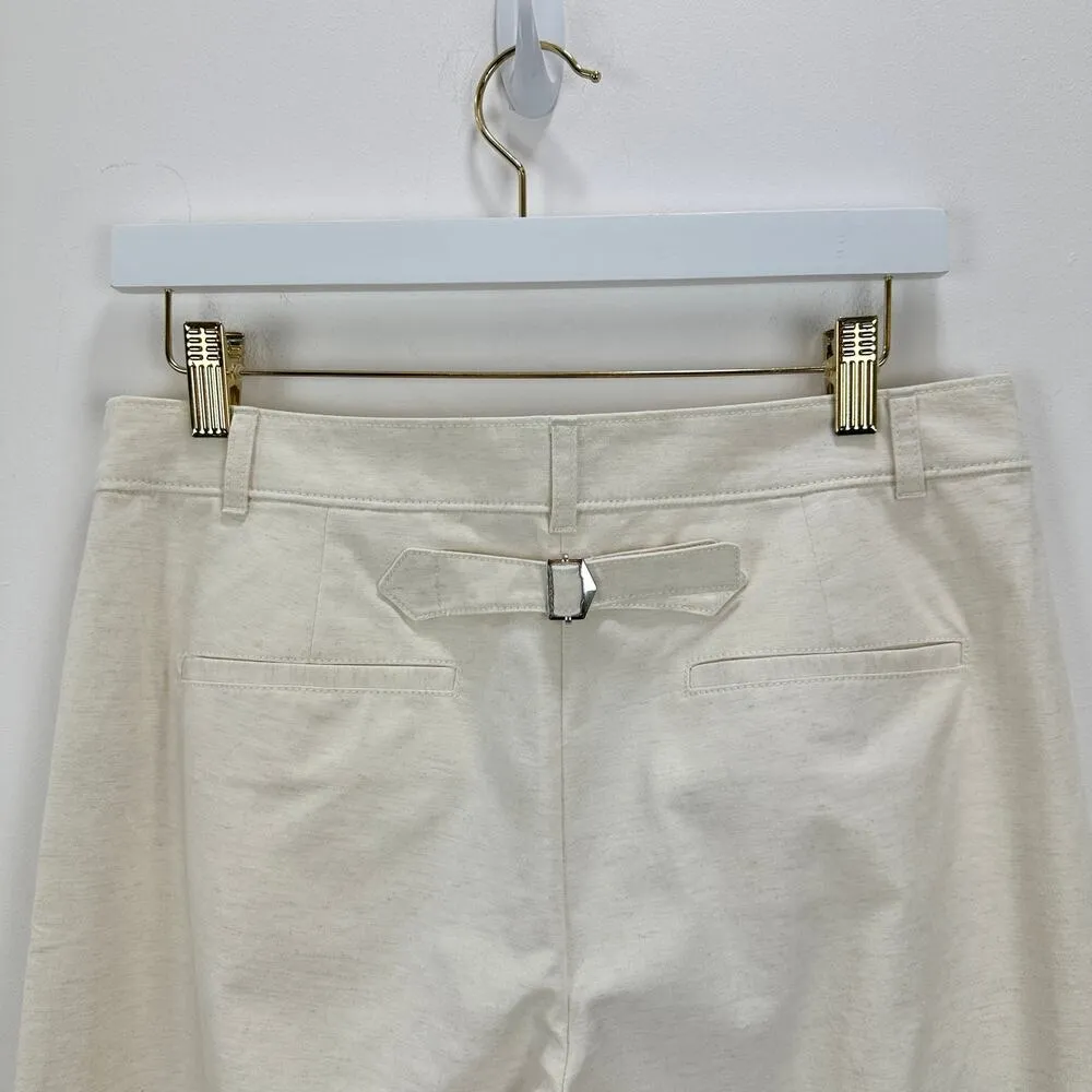 J.Crew Full Length Wide Leg Trouser Cotton Linen Blend Ivory Relaxed US 6 NWT - Image 9