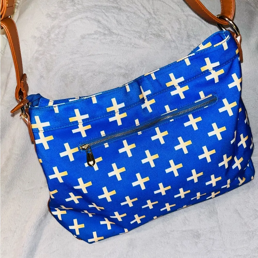 WHITE ELM Crossbody Tote Bag Blue - Image 5