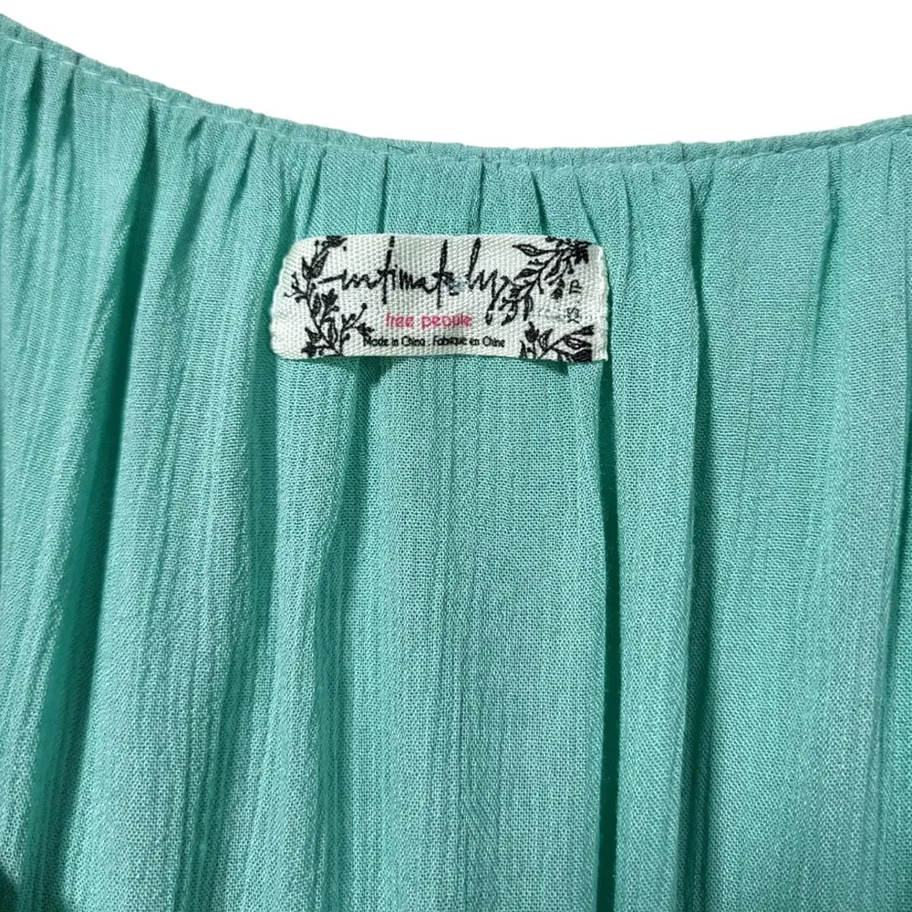 Intimately Free People Chiffon Baby Doll Cascading Tiered Sleeveless Top in Aqua - Image 8