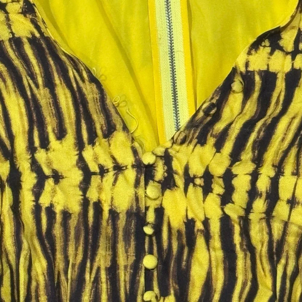 Alice + Olivia Winnie Black And Yellow Romper Women’s 2 - Image 4