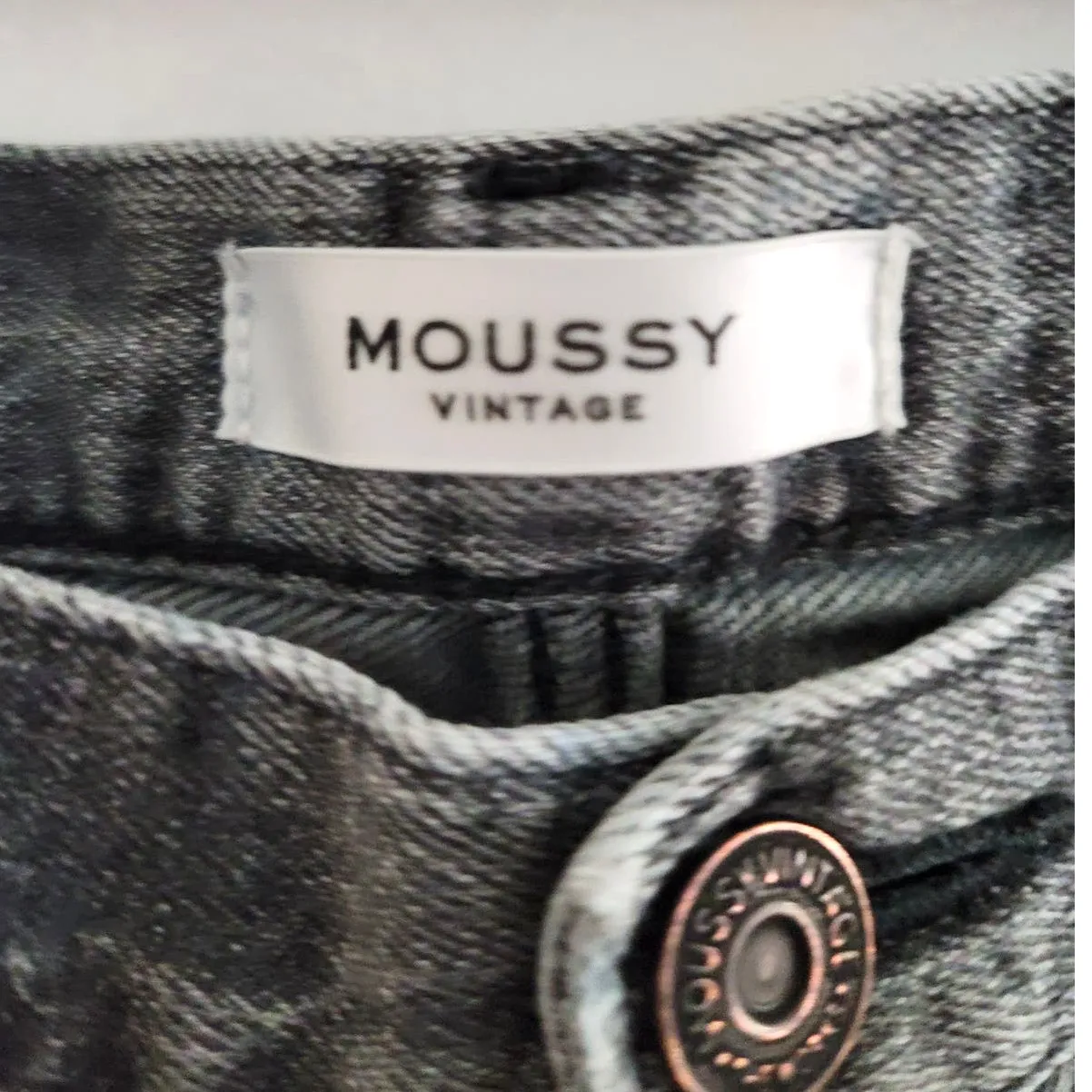 Moussy Vintage Cadet HOWA Skinny Ankle Jeans Black Grey Size 26 - Image 5