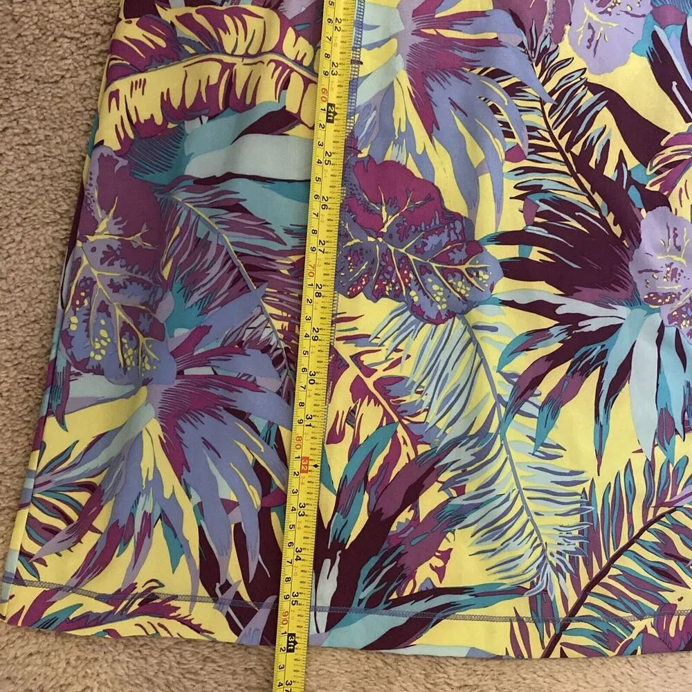 NWT Title Nine Athletic Dress 10 Floral Built in Bra Stretch Zip Up Racer Back - Image 12