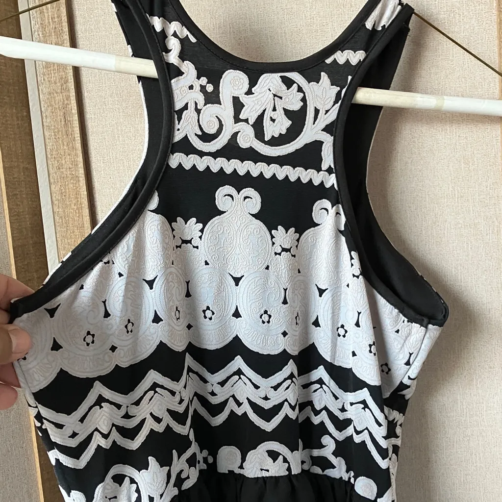 Junior January 7 Monochrome Patterned dress large - Image 7