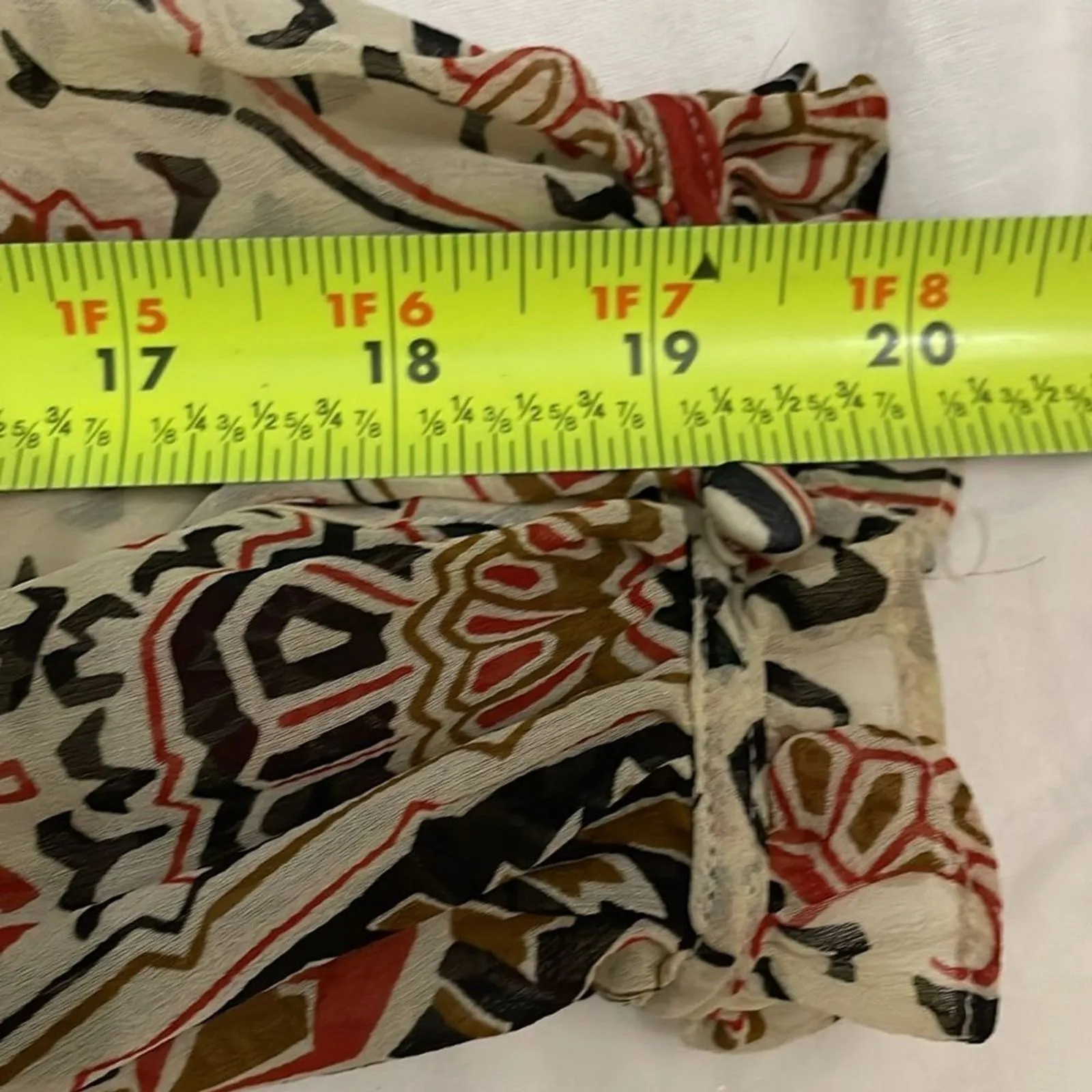 Veronica Beard Beige Derby Paisley Silk Midi Dress Womens Size 00 Ruffles - Image 7