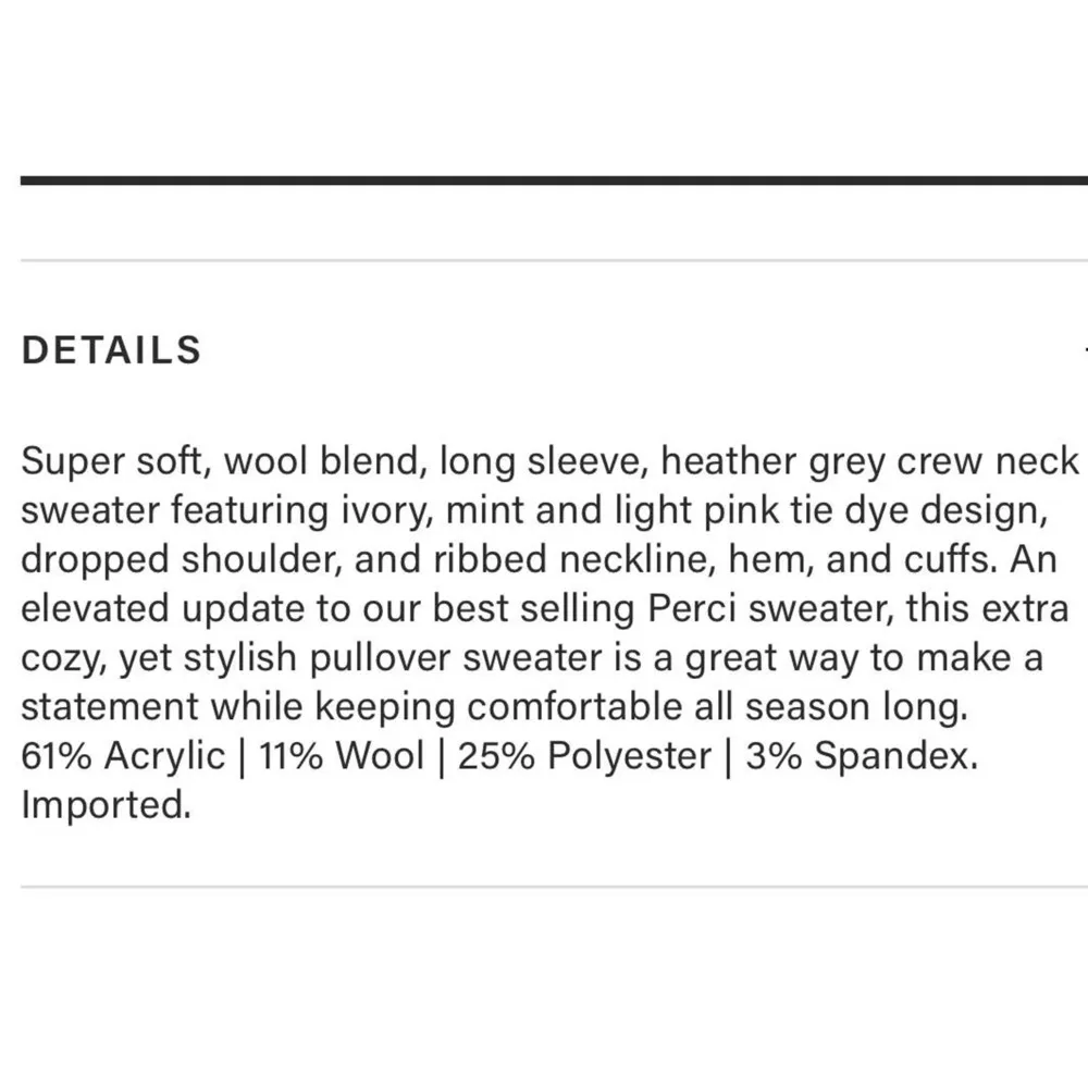 RAILS | NWT | Small | Virgo Grey Tie-Dye Wool Blend Long Sleeve Crewneck Sweater - Image 10