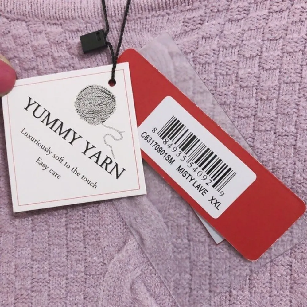 Red Crewneck Sweater Misty Lavender Pullover Plus Size XXL New with Tag Purple - Image 8