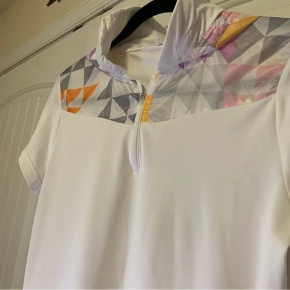 Nike Women's Short‎ Sleeve Golf Tour Performance Polo Hoodie w/Cover Top, Sz S # - Image 5