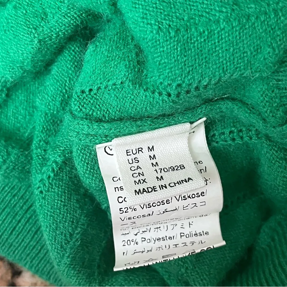 Green Knit Cami Fishermen Top Women’s Size M Cable Knit Y2K Preppy Coquette - Image 9