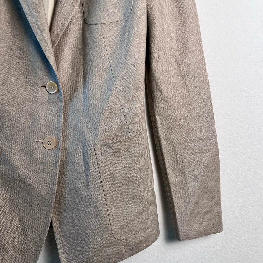 MaxMara Vintage Cream 100% Linen Office‎ Business Casual Blazer 8 - Image 5