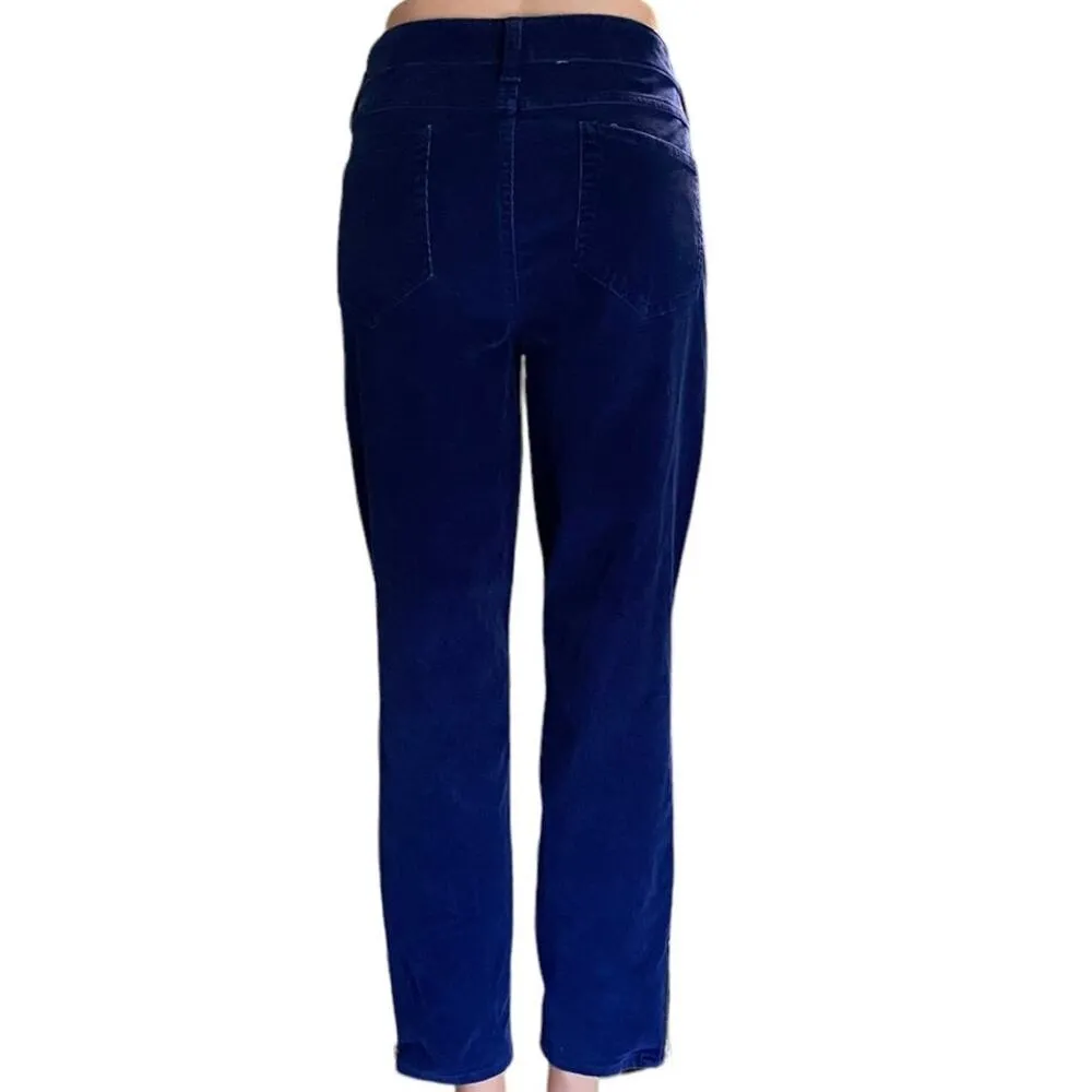 VICTORIAS SECRET Blue Mid Rise Capri Zipper Pockets Pants ~ Women's 12 - Image 2