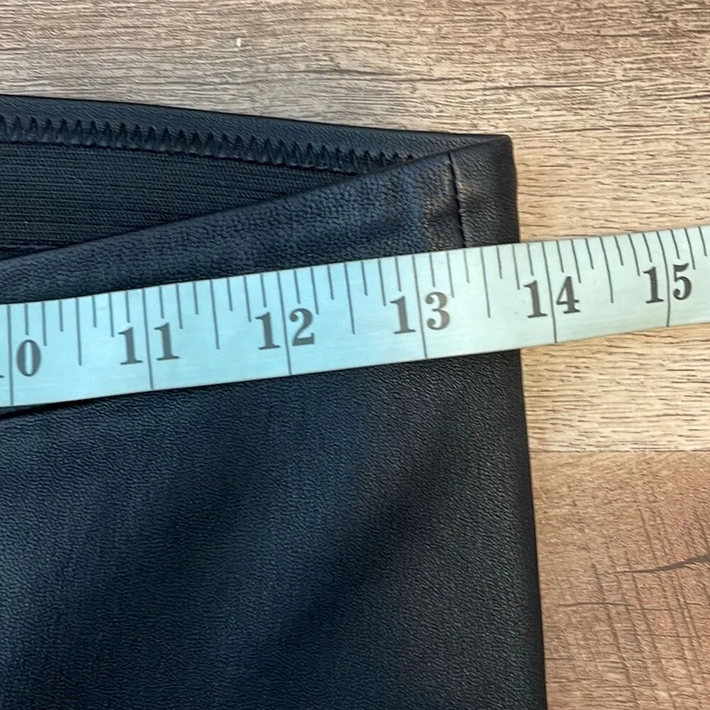 Vince Pull On Leather Ankle Leggings‎ Black Size Small - Image 11