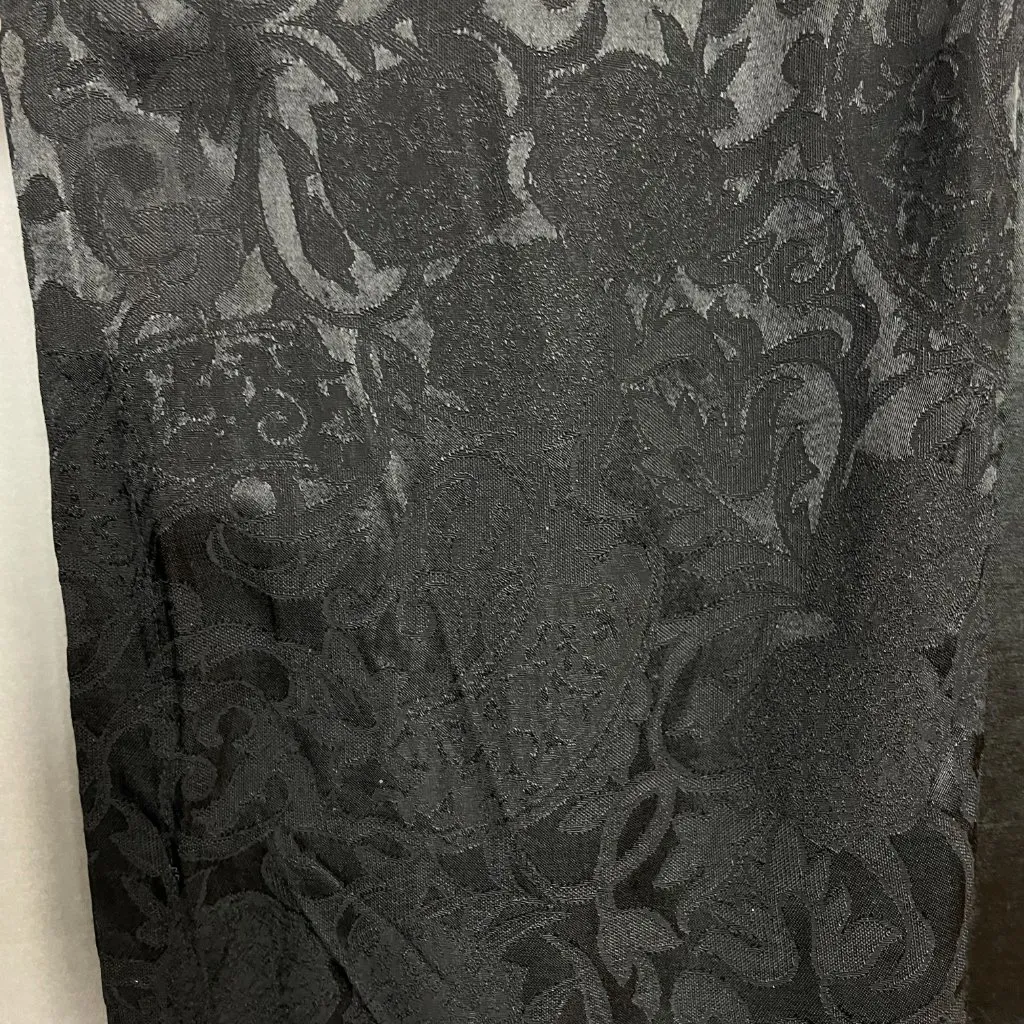 Vintage R&M Richards by Karen Kwong Jacket Long‎ Mandarin Collar Black Slits Size 16 - Image 16