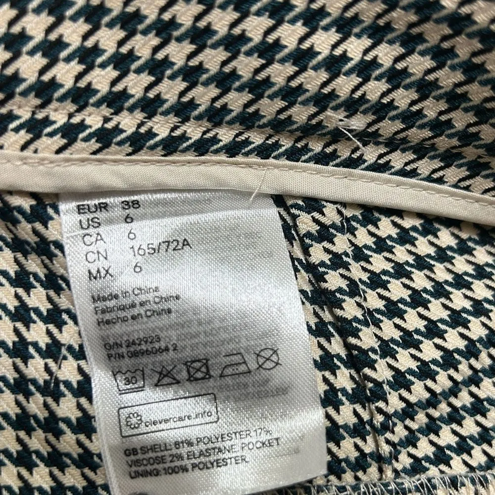 H&M Black and White Ankle Length Dress Pants(Size 6) - Image 6