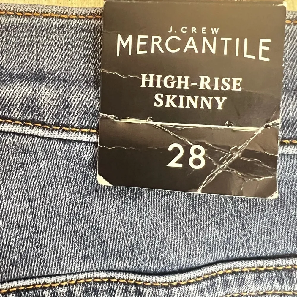 J.CREW MERCANTILE High Rise Distressed Skinny Jeans Size 28 NWT - Image 10