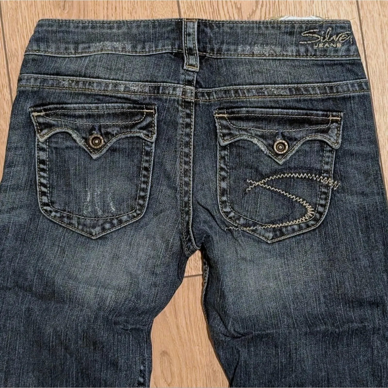 SILVER JEANS Pioneer Womens 25 x 31 Bootcut Flare Boot Leg Stretch - Image 4