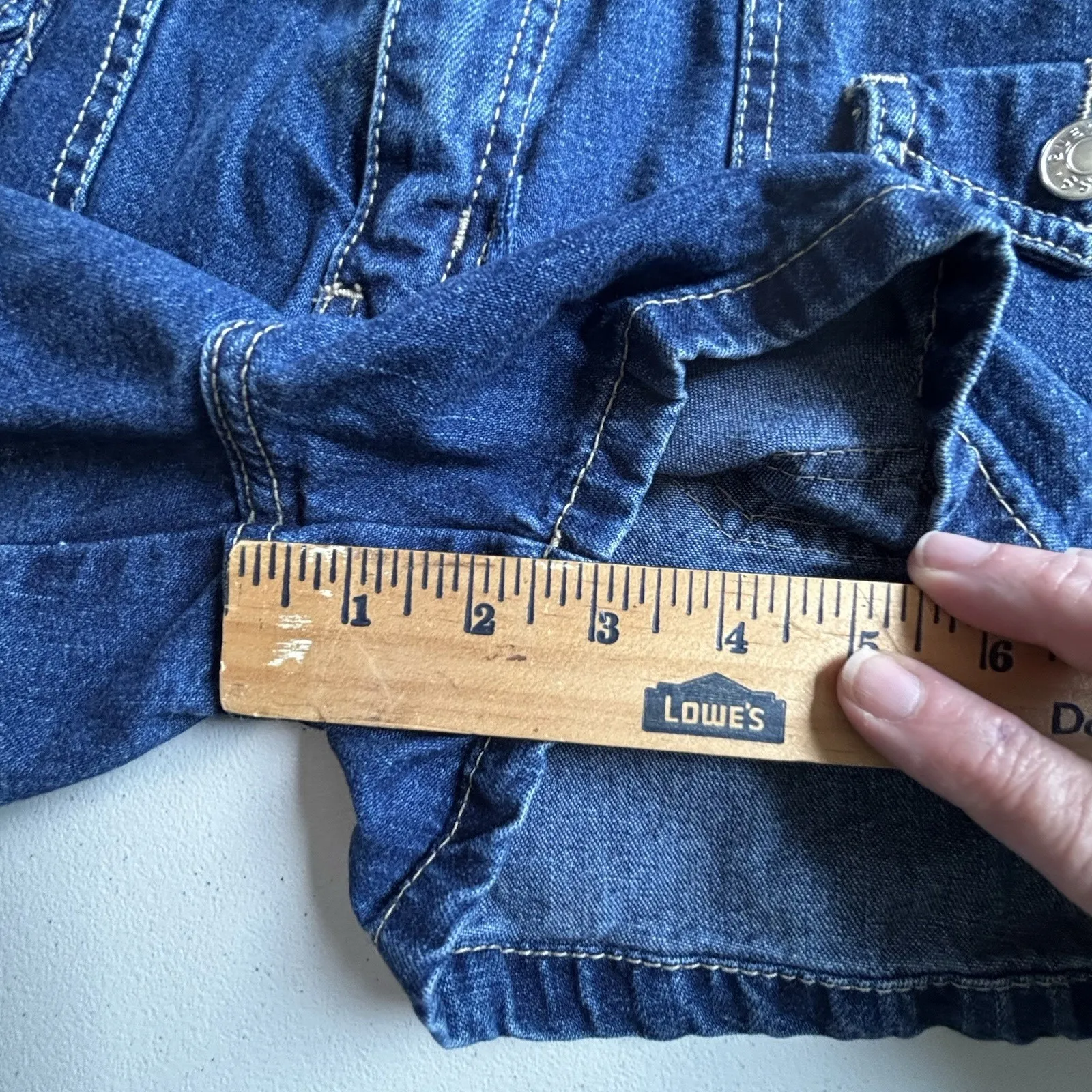 Vintage‎ Guess Denim Jean Workwear Shorts Sz 9/10 Y3K Pockets - Image 8