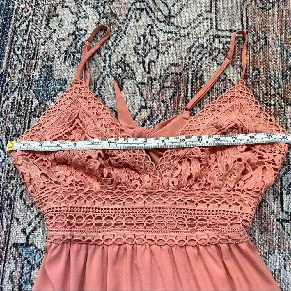 ECOWISH‎ Womens V-Neck Spaghetti Strap Bowknot Backless Sleeveless Lace Mini - Image 10