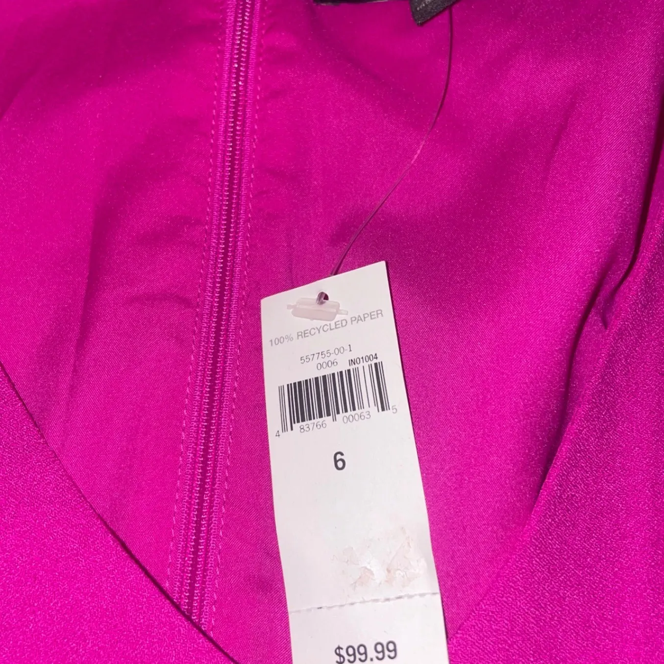 NWT BANANA REPUBLIC FUSCHIA SHEATH‎ WRAP TANK DRESS SIZE 6 - Image 2