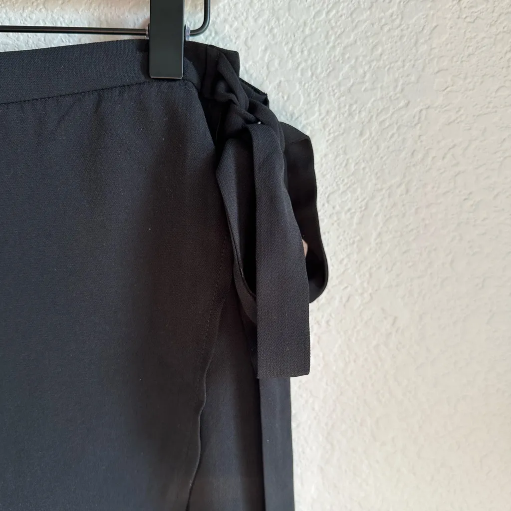 🖤Tobi Black Asymmetrical Wrap Side Tie Midi Skirt - Image 4