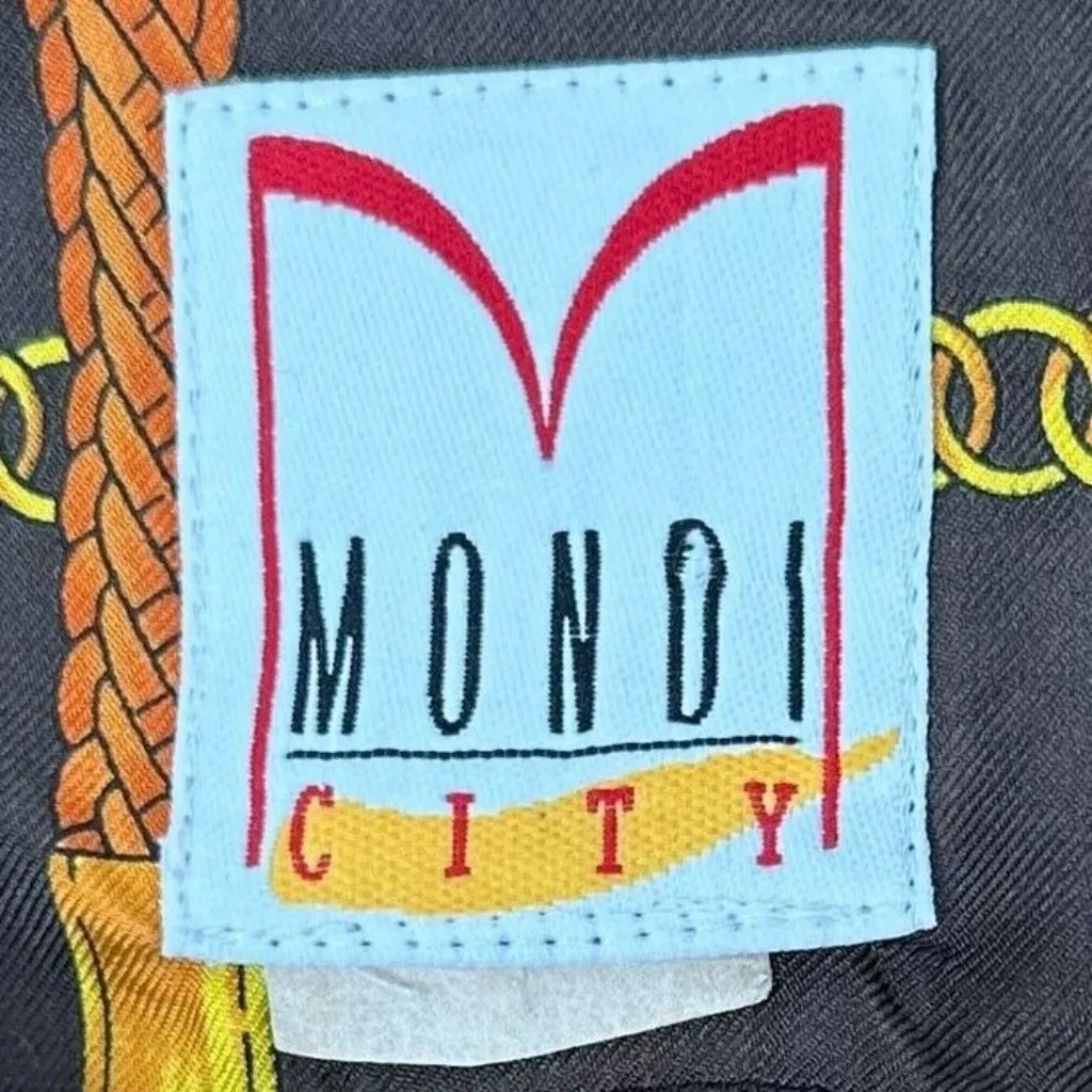 Vintage Mondi by Escada Brown Quilted Equestrian Print Silk/Cotton Jacket Size M Size M - Image 5