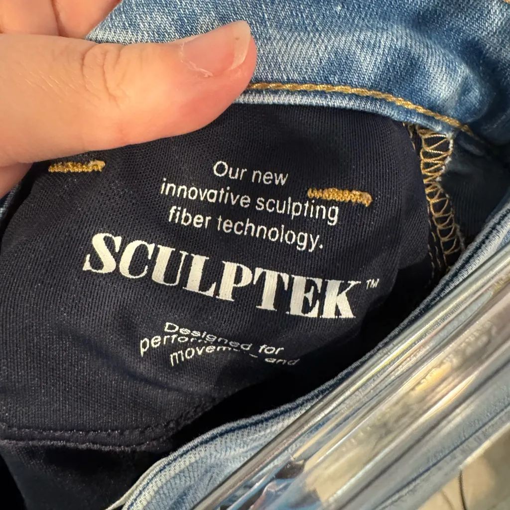 Athleta High Rise Light Wash Straight Jeans - Image 4