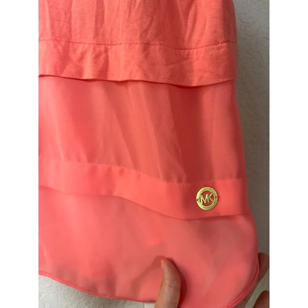 Michael Kors top pink‎ salmon XL work tank - Image 3