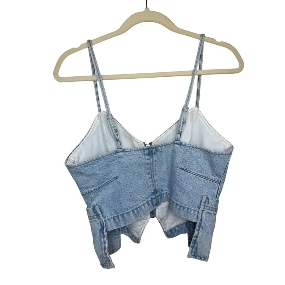 GRLFRND Maia Denim Cargo Top Sz. S - Image 4