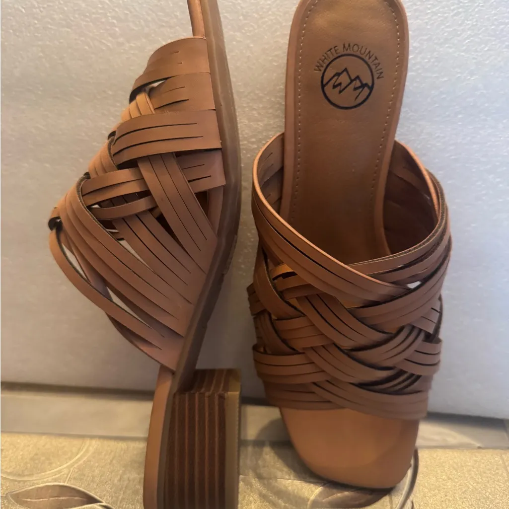 White Mountain Women's Brown Strappy Sandals - Image 2