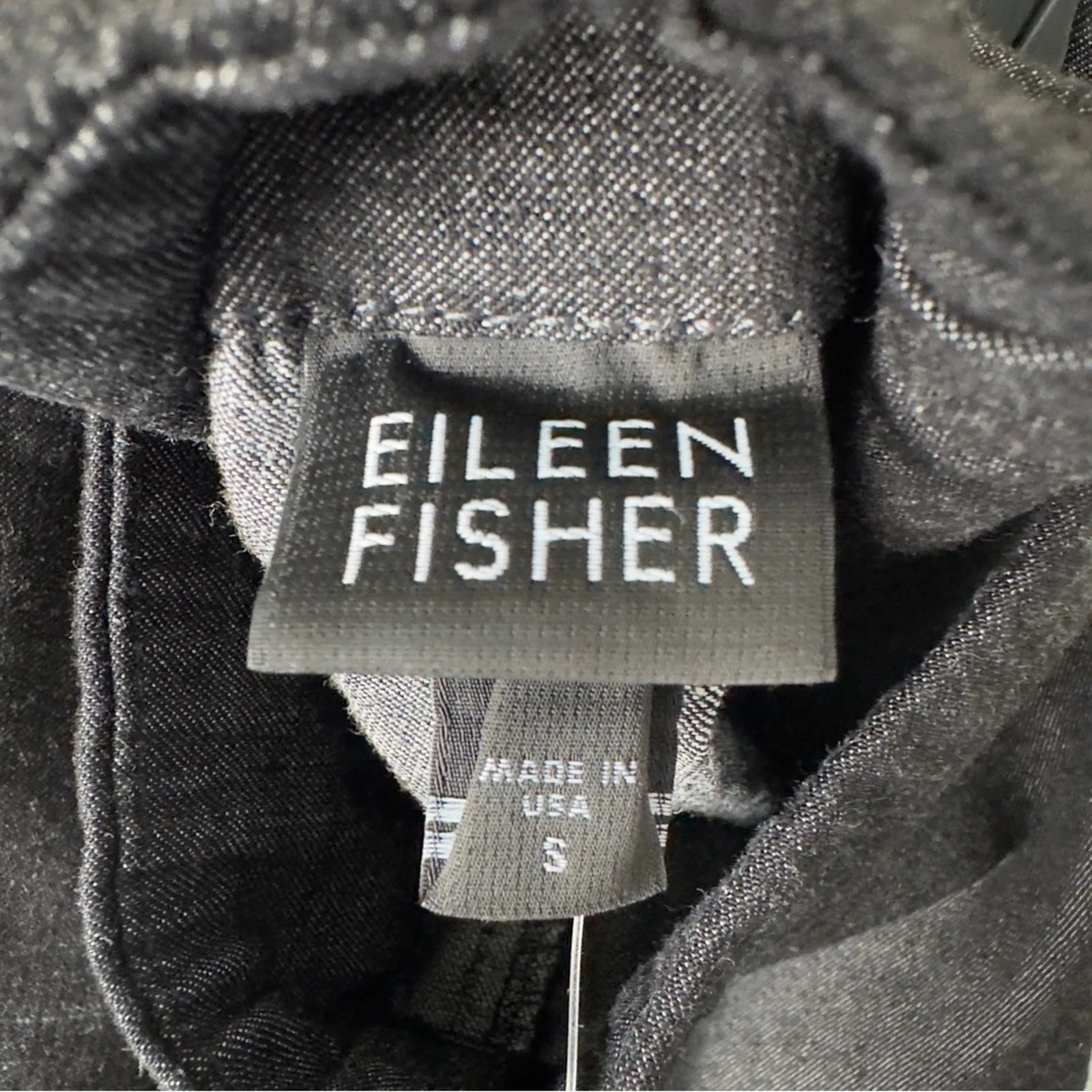 Eileen Fisher Charcoal A-Line Skirt Stretch Denim side zip zipper Jean cotton S - Image 7