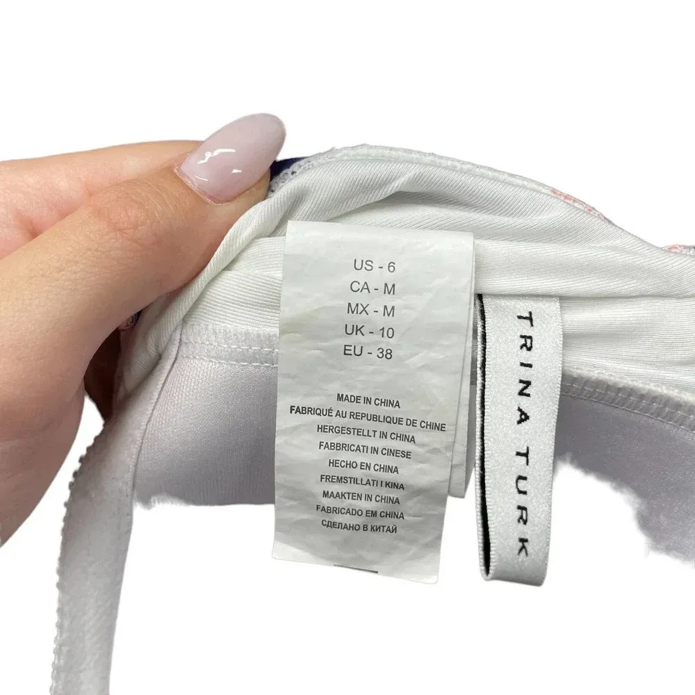 Trina Turk Treasure Cove Bandeau‎ One Piece Swimsuit Size US 6 - Image 8