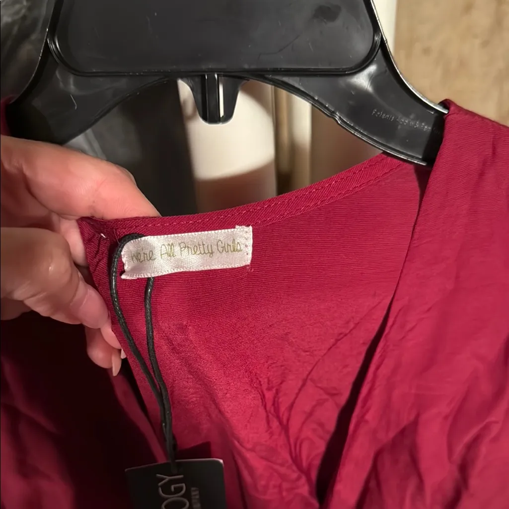 mixology were all pretty girls dress ruched the front ruffle mini medium NWT - Image 5