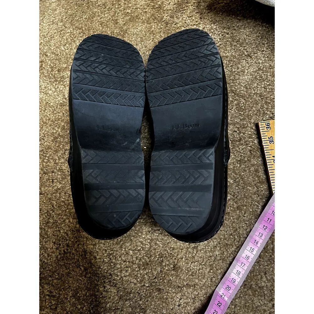 LL Bean women's shoes size 8 black leather nursing clogs - Image 9