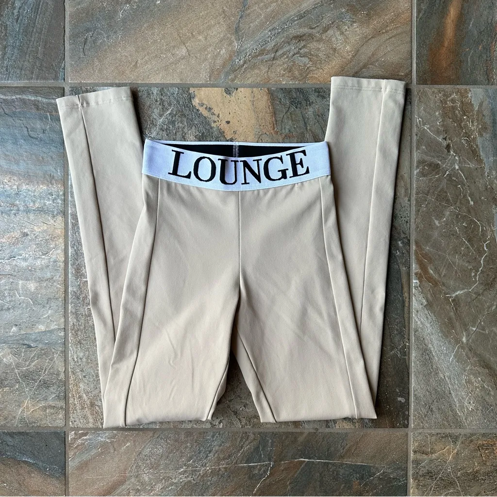 Lounge Logo Waistband Leggings Women’s Size XS Stone Beige - Image 8
