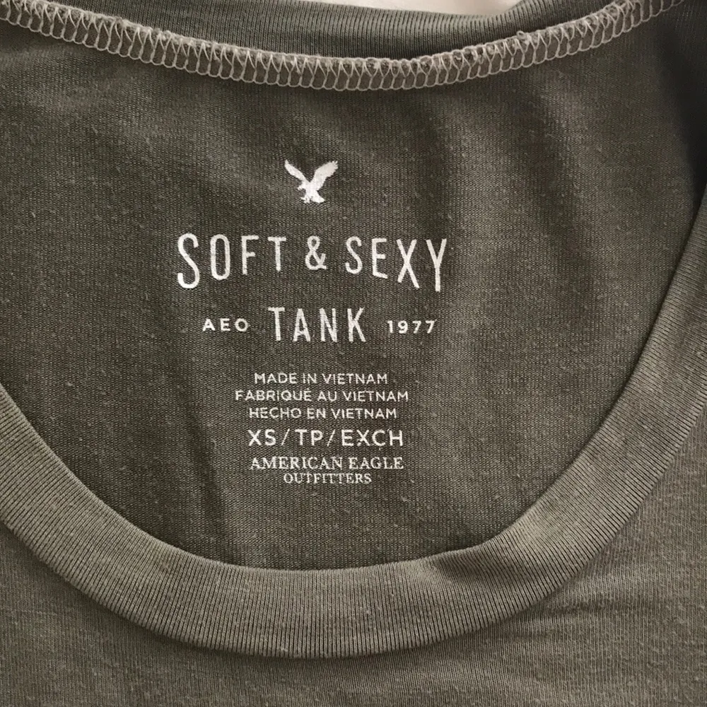 AEO Soft & Sexy Drapey Tank in Olive - Image 3